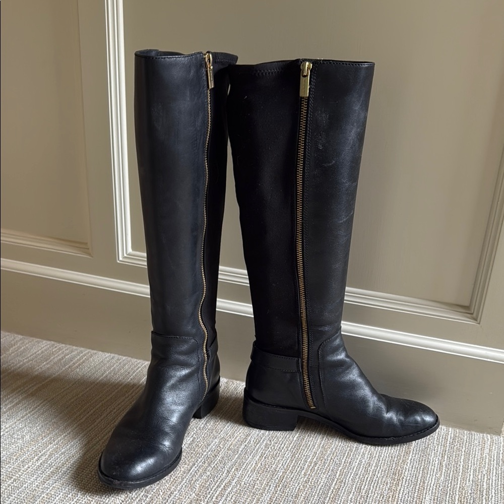 MICHAEL Michael Kors Black Heeled Boots with Timeless Design
